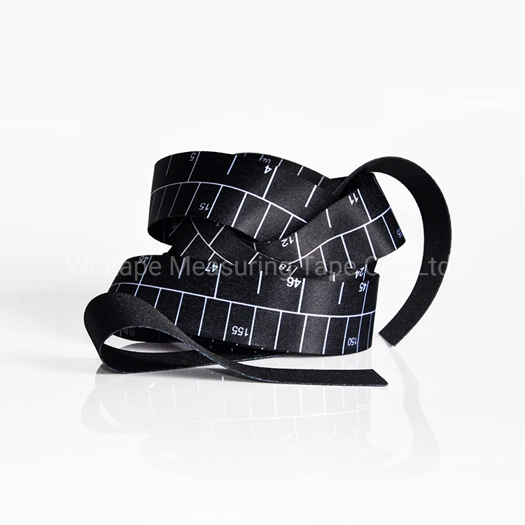 Soft Cool Black Polyester Ribbon Custom Measuring Band