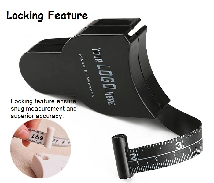 Black Plastic Medical Waist Mini Body Tape Measure for Sport